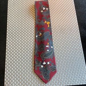 Vintage Silk Disney Mickey Mouse and Friends Tie